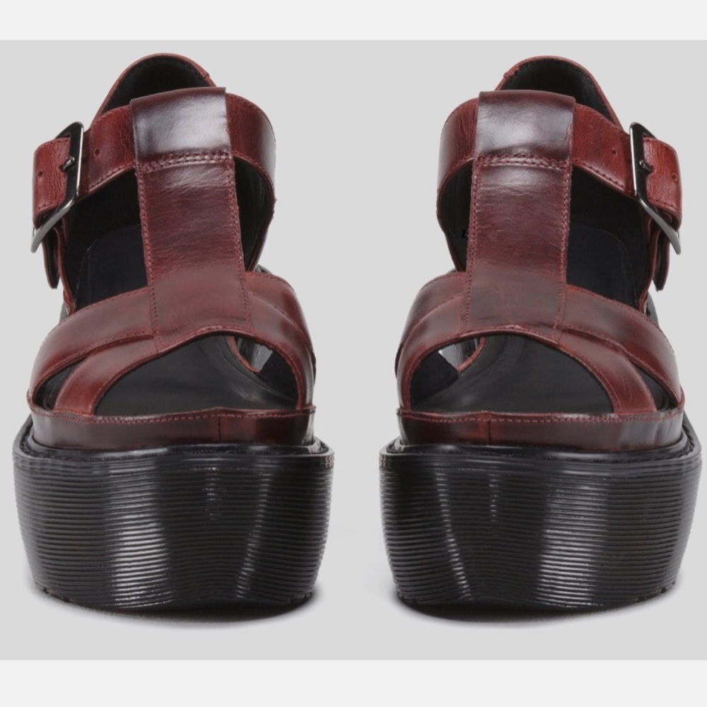 Dr. Martens Adaya Oxblood Platform Sandals